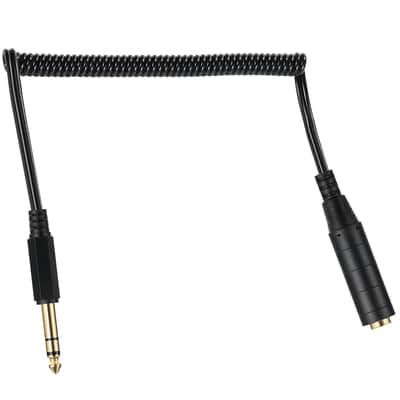 6.35mm 1/4 Extension Cable, 6.35mm TRS Male to Female Audio Stereo Headphone Guitar Extension Coiled Cable 80CM (Male to Female) image 3