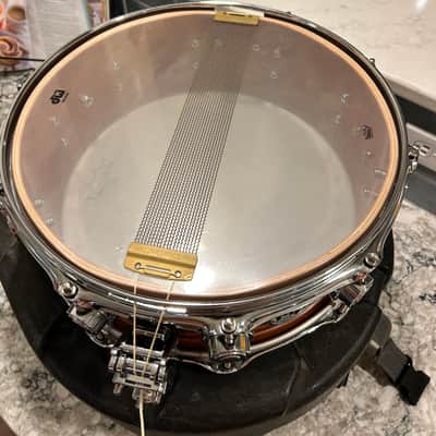 DW Collector's Series Cherry Standard 5x14 Snare Drum 2012 - Natural Gloss Lacquer w/ Hard Case image 10