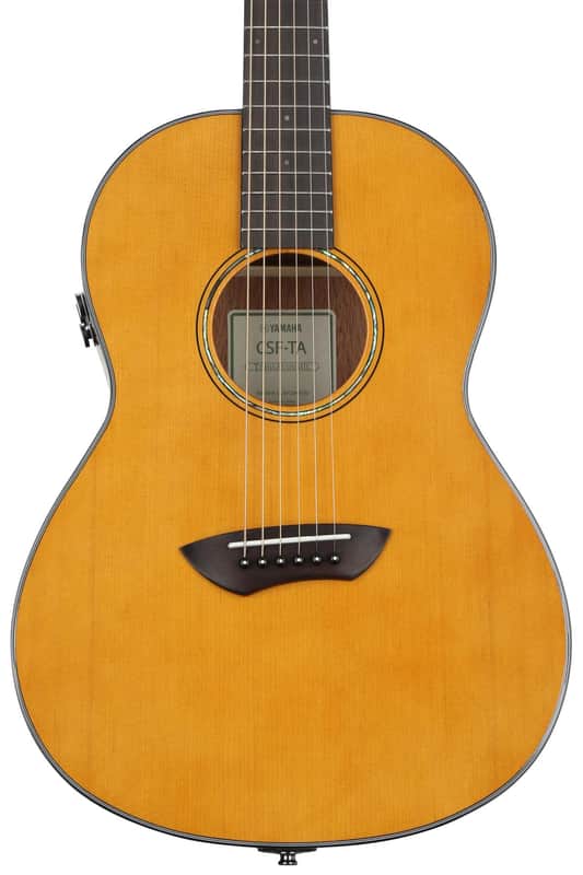 Yamaha CSF-TA TransAcoustic Parlor Guitar - Vintage Natural Gloss image 1