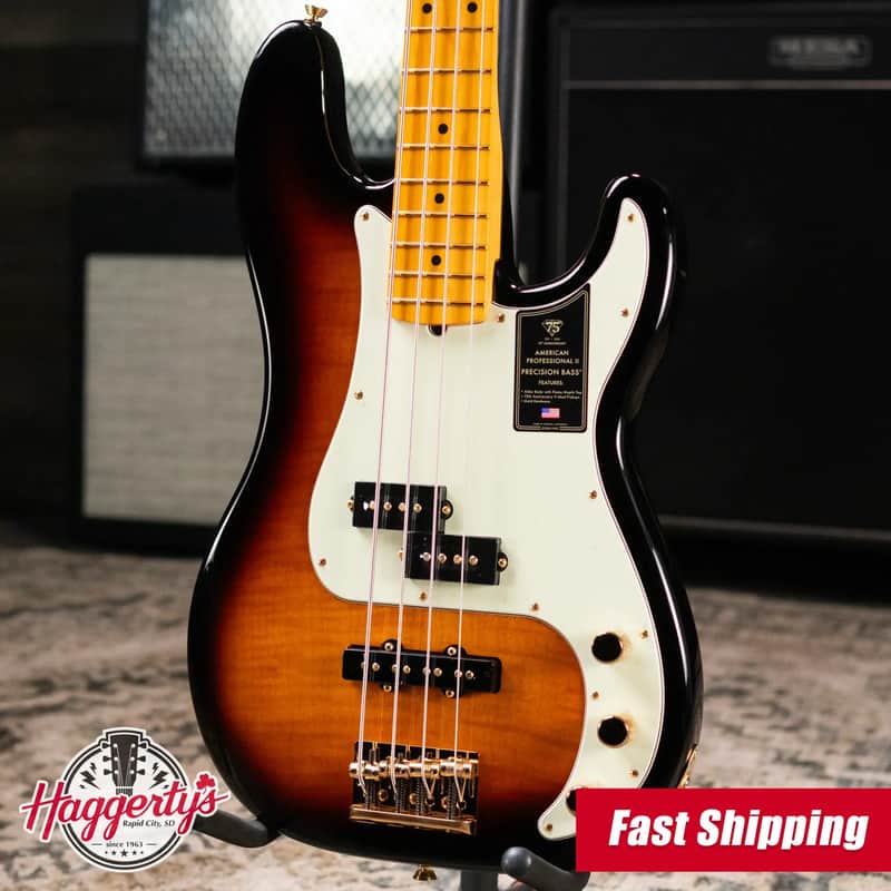 Fender 75th Anniversary American Professional PJ Bass - 2-Color Sunburst with Hardshell Case image 1
