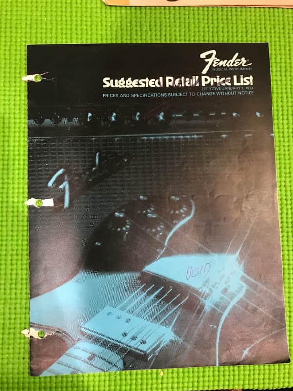 1973 Fender Price List image 1