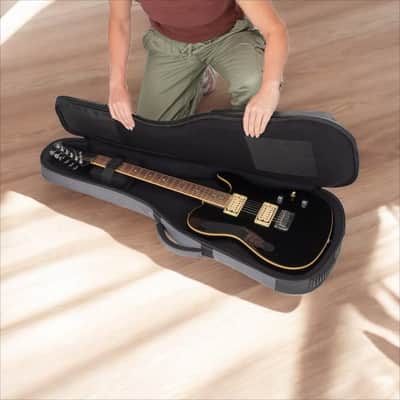 On-Stage Deluxe Electric Guitar Gig Bag, 20mm thick foam padding - Heavy-Duty, Cushioned Protection image 2