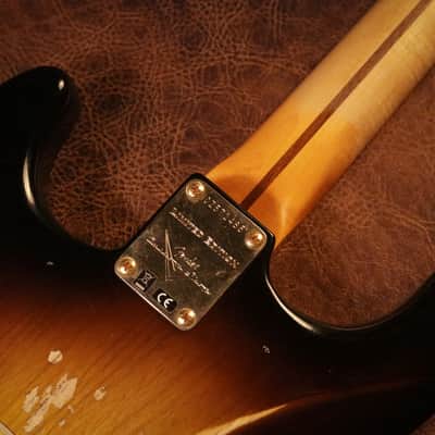 Fender Custom Shop 1955 "Bone Tone" Stratocaster Relic in Wide Fade 2-tone Sunburst image 10