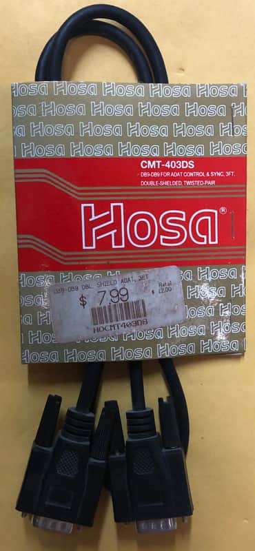 Hosa CMT-403DS DB9 Male to DB9 Male ADAT Sync & Control Cable 3ft image 1