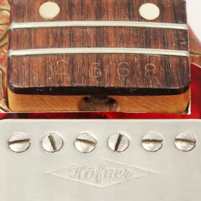 1962 Gagliano by Hofner Model 172 - Rare Diamond Pickup with Red & Gold Vinyl Covering! image 23