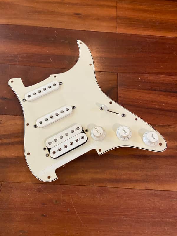 Fender Strat DH-1 Humbucker Single Coil Pickups Parchment Pickguard Stratocaster image 1