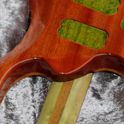 Boutique guitar Ergal 7 string fanned points and lines edition by GB Liuteria image 13