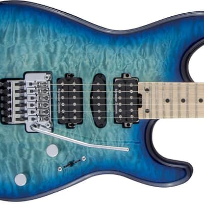 Pre-Order! Charvel MJ San Dimas Style 1 HSH FR M QM guitar in Caribbean Burst image 1