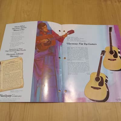 Vintage 1972 Harmony Instrument Catalog! Rare, Original Case Candy, Paperwork! image 2