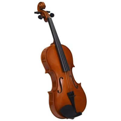Violin Full Set with Bow and Chin Rest Dark Wood 4/4-Brown image 3
