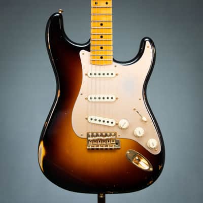 Fender Custom Shop 2019 1957 Stratocaster Relic/Closet Classic w/Case - Faded Aged Wide Fade 2 Tone Sunburst - Preowned image 1