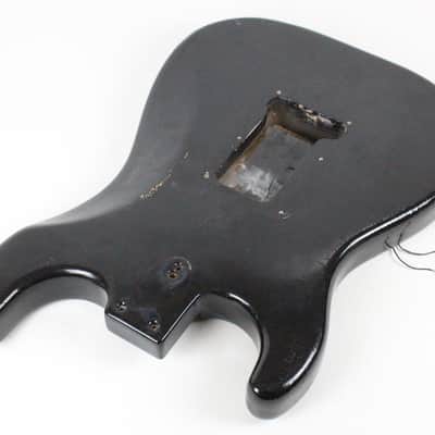 1979 Vintage Fender Stratocaster ~Killer RELIC~ Factory BLACK Ash BODY Strat USA 1970s CBS Era image 13