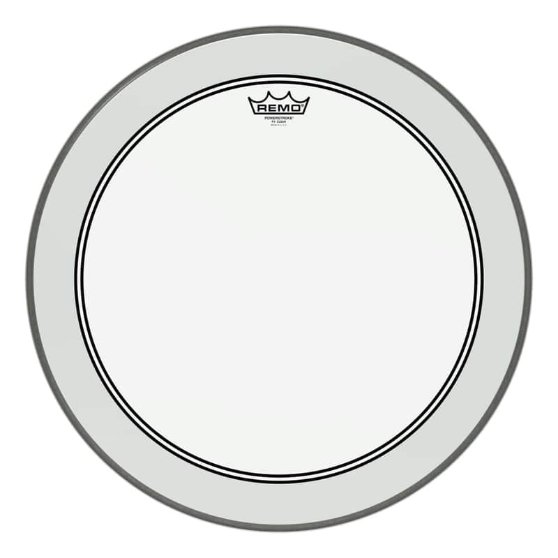 Remo Powerstroke P3 Clear Bass Drumhead 22" w/Impact Patch image 1