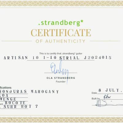 Strandberg Boden J Artisan 7 Koa - Natural Green Resin image 17