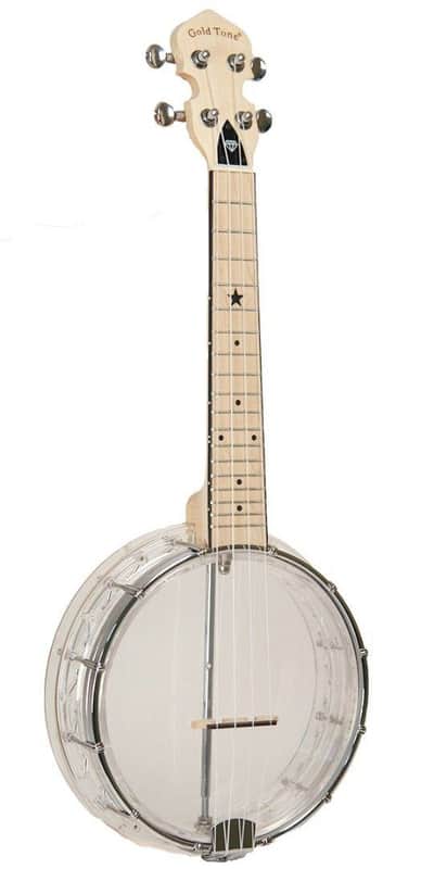 Gold Tone Little Gem Diamond Clear Concert Banjolele Banjo Ukulele  with Gig Bag image 1