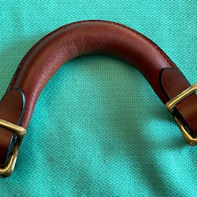 Leather buckle handle for Gibson tan case w/ figure 8 handle Les Paul L5 es 275 SG Flying V image 4
