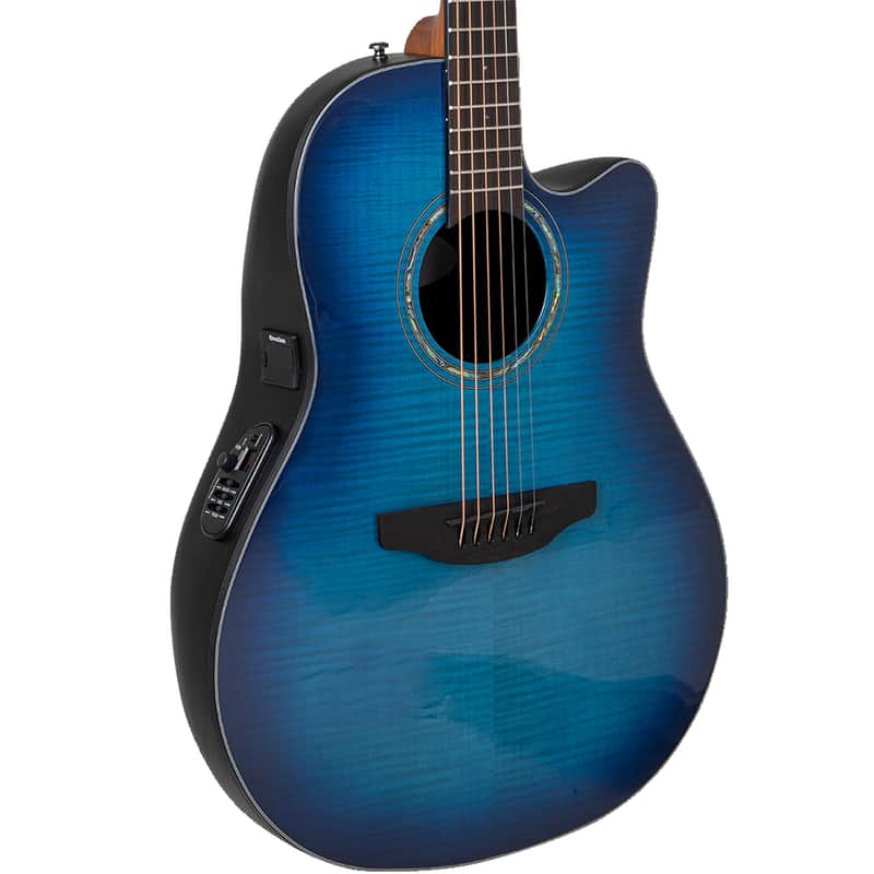 Ovation Celebrity Traditional Plus Acoustic Electric Guitar - Blue Flame image 1