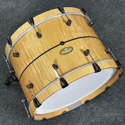 Pearl Masterworks 7pc Drum Set Fiddleback White Sycamore w/Black Nickel Hardware image 8