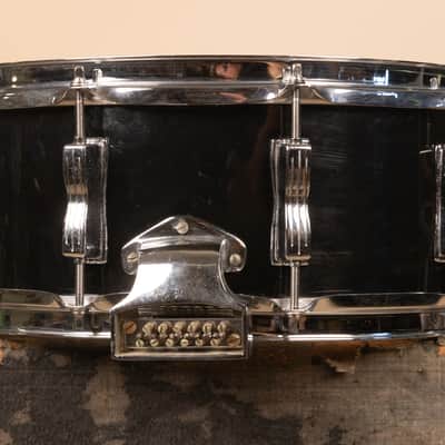 1980s Ludwig 5x14 Rock/Concert Black Cortex Snare Drum image 8