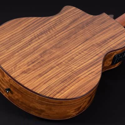 Washburn VITE S9V Bella Tono Studio Cutaway Acoustic Electric Guitar. Gloss Charcoal Burst image 2