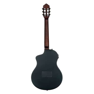 Ortega Guitars RTPSTD-SBK TourPlayer Thinline A/E Nylon - Satin Black - Open Box image 16