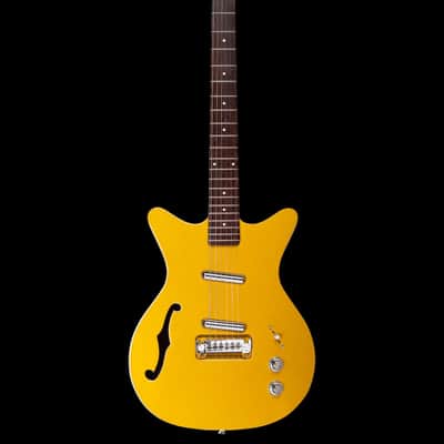 Danelectro Fifty Niner Semi-Hollow Electric Guitar - Gold Top - With Les Trem image 2