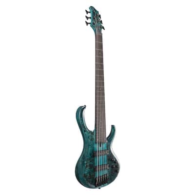 Ibanez BTB946 Standard 6-String Right-Handed Electric Bass Guitar with Rosewood Fretboard and Poplar Burl Top (Cosmic Blue Low Gloss) image 3
