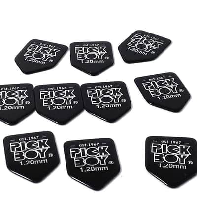 Pickboy Guitar Picks 10 Pack  Home Plate Shape Black Cellullose 1.20mm image 1