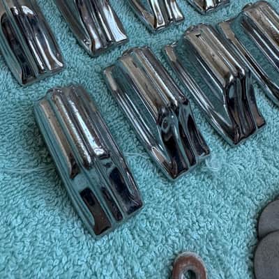 Rogers Lot of 8 Beavertail Vintage Cleveland era Tom Drum Lugs Lot #1 60s - Chrome image 1