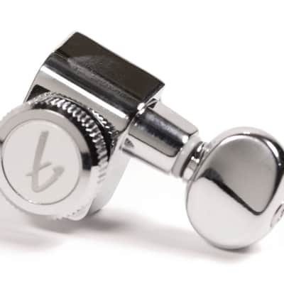 Hipshot Button Set of 6 D05F Vintage 'Butterbean' Chrome for Fender locking tuners image 2