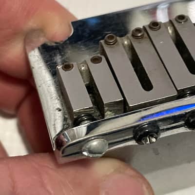 1990's Fender USA American Standard Stratocaster 2 Post Chrome Tremolo Bridge (For Parts) image 8