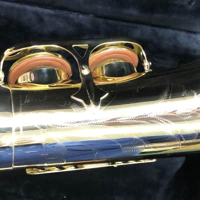Selmer Seles Axos Alto Sax.  Gold Lacquer. Lightly Owned Pro Alto. NICE image 5