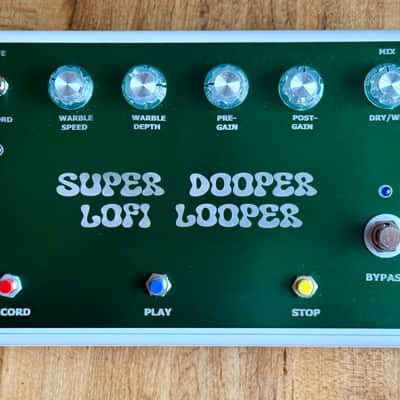 Rick’s Pedals and Amps Super Dooper LoFi Looper 2026 - Green Aluminum Faceplate w/ABS enclosure image 1