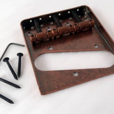 Tele ® Bridge Distressed Copper / Bronze Finish Ashtray Style String Thru or Top Load image 4