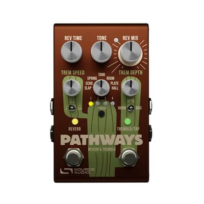 Source Audio Pathways Reverb & Tremolo / 7 reverbs and 3 tremolos / tap tempo / MIDI image 1