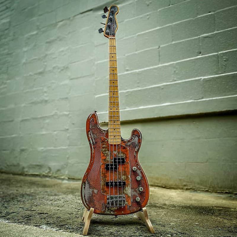 2012 James Trussart - Custom Rusty SteelCaster Bass - Metal Body! image 1