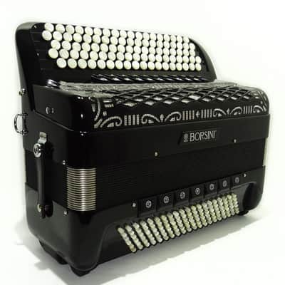 Close to New! Original Borsini Professional 5 Row Button Accordion 120 Bass, made in Italy, C Griff, includes Straps and Case, Top Quality Great Accordion! 2537 image 4