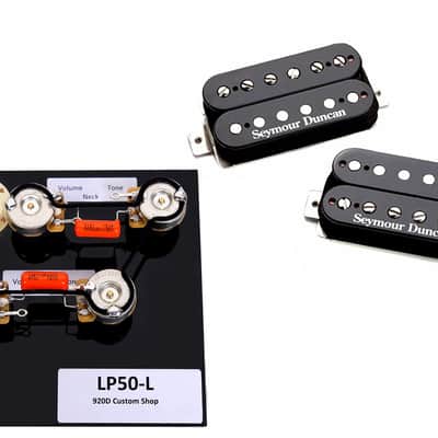 920D Custom Shop BOK-11108-21-B+LP50-L Seymour Duncan SH6 Distortion Mayhem Set w/ LP '50s Wiring Harness - Long