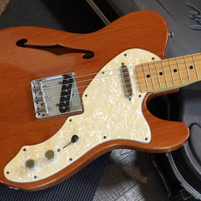 1998 Fender Classic '69 Thinline Telecaster MIM Semi-Hollow Electric Guitar Natural + OHSC image 2