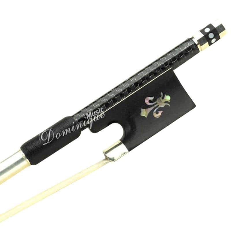 D Z Strad Violin Bow - Master Model - Silver-braided Carbon Fiber Bow with Ebony Fleur-de-Lis Frog image 1