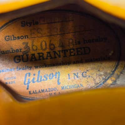 1965 GIBSON ES-335TD Cherry Sunburst image 23