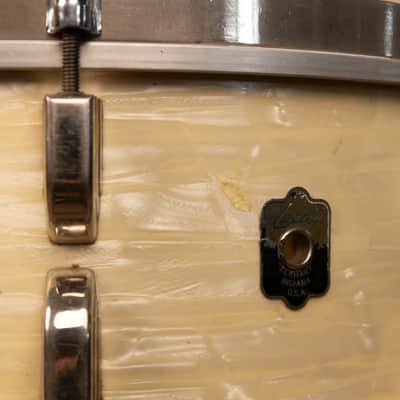1940s Leedy 5.5x14 Avalon Pearl Broadway Snare Drum image 9