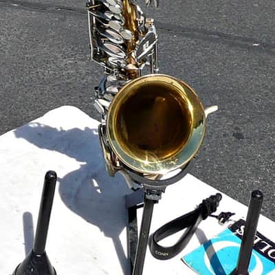 Vintage F. E. OLDS Parisian Ambassador Alto Sax w Neck, Mouthpiece + Case - Good Pads - France - VGC image 8