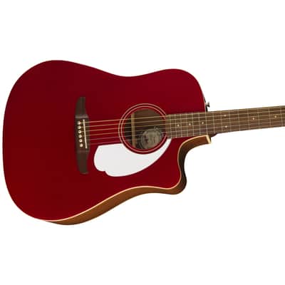 Fender Redondo Player WN Candy Apple Red - Acoustic Guitar image 4