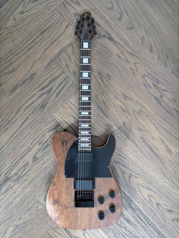 Jericho Fusion Walnut EverTune 6 2022 Natural Walnut w/ Seymour Duncan JB/’59, EverTune & Gig Bag – Korea image 1