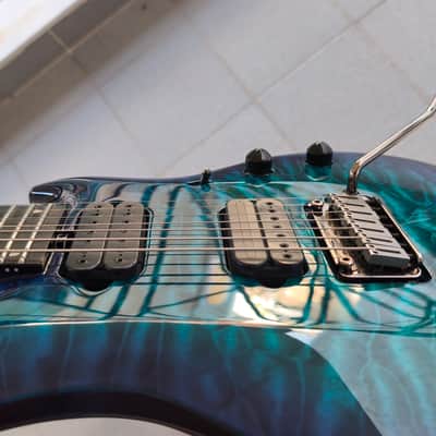 Sterling MAJ270X QM John Petrucci Signature Majesty DiMarzio 2020 - 2024 - Cerulean Paradise image 2
