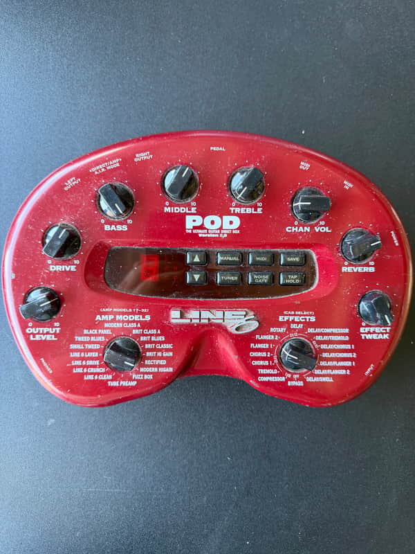 Line 6 POD 2.0 Multi-Effect and Amp Modeler 2000 - 2002 - Red