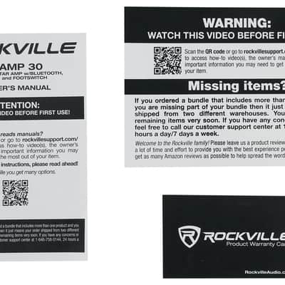 Rockville G-AMP 30 Watt Guitar Amplifier+Guitar USB A Interface Recording Cable image 10