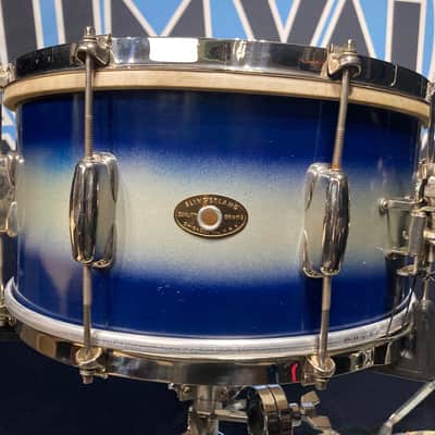 Slingerland - 7x14" No. 157 Snare Drum 1950's - Blue Duco, 8 Lugs, 3-Point, Calf Head (JL Sling #59) image 4
