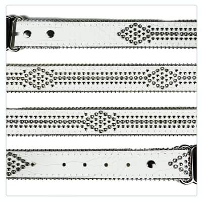 Loft Relics "White Pageantry" guitar strap (Souldier) one-of-a-kind made at the Wilco Loft image 2